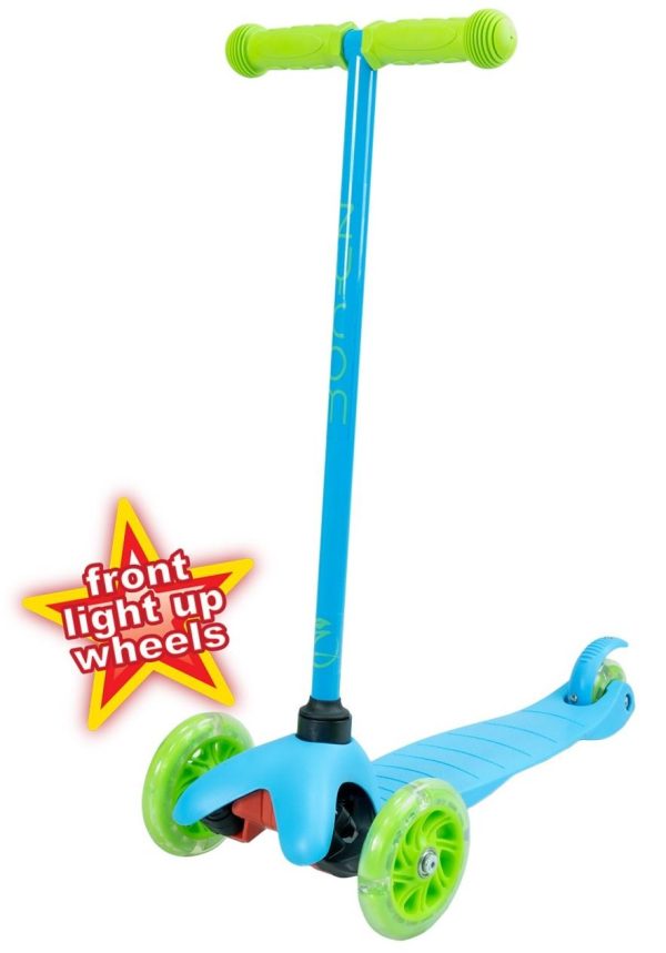 Zycom Zipper 3 Wheel Scooter inc Light up Wheels - Sky Blue / Lime-0