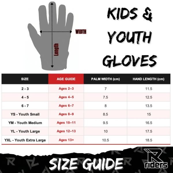 Revvi R Riders Kids Motor Bike Gloves with Long Finger Tech - Image 3