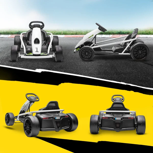 Drifting Go Kart Electric Ride On Car 24v -White - Image 5