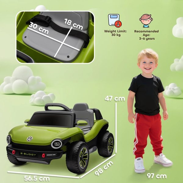 Licensed VW Volkswagen ID E Buggy 12v Ride on Car - Green - Image 7