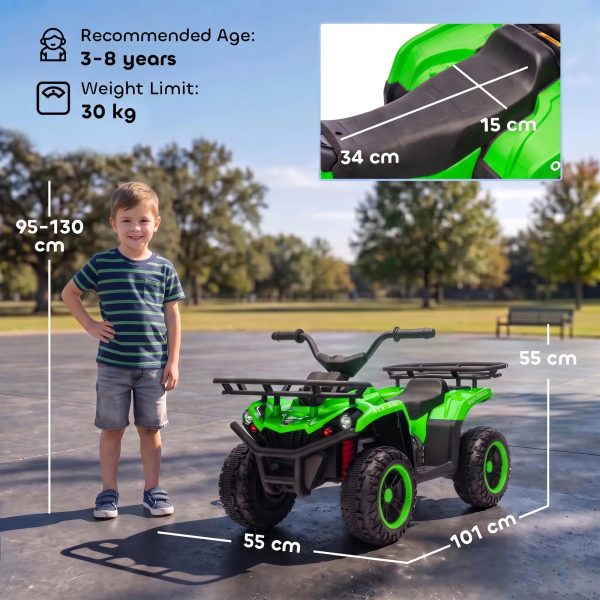 AIYAPLAY 12V Kids Electric Quad Bike ATV Ride on – Green - Image 2